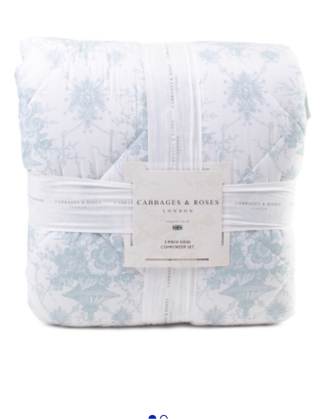 CABBAGES & ROSES Floral 3 Piece Comforter Set
